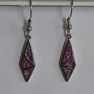 Silver & opal earrings